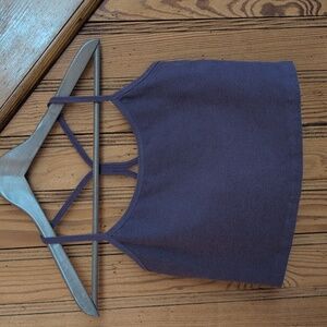 Beyond Yoga Purple Spacedye Slim Racerback Cropped Tank